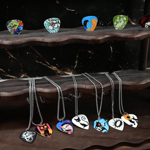 Collana con Ciondolo a Forma di Nota Musicale e Plettro per Chitarra, Gioiello Hip Hop Antiruggine in Acciaio, Regalo di Compleanno per <span class=keywords><strong>Chitarristi</strong></span> e Amanti della Musica - Product Image 6
