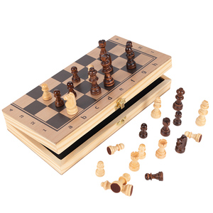Scacchiera RUNAN Ecologica Fatta a Mano di Lusso Portatile Pieghevole Magnetica <span class=keywords><strong>in</strong></span> <span class=keywords><strong>Legno</strong></span> Massello con Pezzi Personalizzabili per Giochi - Product Image 4
