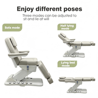Fauteuil de traitement électrique inclinable blanc avec repose-jambes réglable et commande au pied – Vente en gros