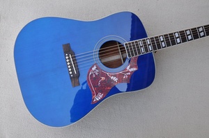 Flyoung Blue 41 Inch Acoustic Guitar Top Solid Classical Guitar <b>Stringed</b> <b>Instruments</b> - Product Image 2