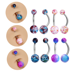 Chất lượng cao 316L không gây dị ứng bụng nhẫn đồ trang sức cơ thể bụng nút Nhẫn rốn Vòng piercing Set - Product Image 1