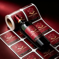 Étiquettes de vin personnalisées en papier mat avec impression UV, autocollants pour le marquage des bouteilles de vin