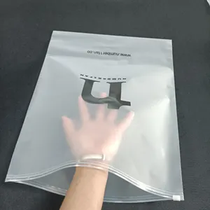 frosted T shirt zipper swimwear clear packaging Single-layer Plastic transparent clothing Bag