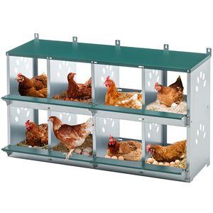 Db 8 ngăn kim loại gia cầm làm tổ Hộp Treo Tường gà Gà mái lớn thông hơi gà làm tổ hộp để đẻ trứng sử dụng nhà - Product Image 1