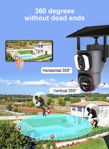 Chafon 360 độ kép Lens Dome CCTV năng lượng mặt trời Máy ảnh màn hình kép với Dual PIR phát hiện con người 4 gam Sim lưu trữ thẻ cho sử dụng ngoài trời - Product Image 3