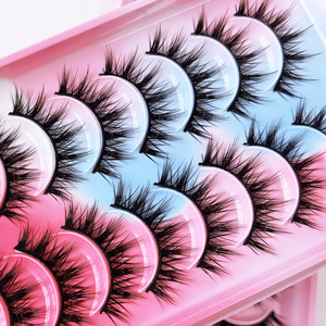 Faux cils 3D volumineux et spectaculaires, bande complète réutilisable, fabriqués à la machine, style thaïlandais, effet yeux grands et anime, pour maquillage des yeux - Product Image 4