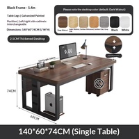 Bureau d'ordinateur moderne et simple en acier LBZ-152X avec tiroirs de rangement, résistant aux taches et à la corrosion, pour usage commercial individuel
