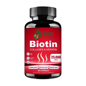 Capsules de biotine ODM les plus vendues avec minéraux, complément alimentaire favorisant la santé des cheveux et soutenant la fonction des ongles pour les femmes - Product Image 1