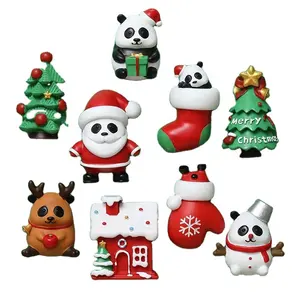 Vendita calda regali di natale in resina artigianato panda 3D magnetico del frigorifero adesivi per cellulare accessori per auto