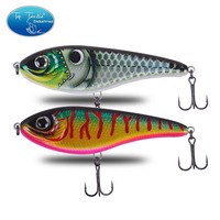 Leurre pour poissons d'eau salée et d'eau douce, type Minnow, 9cm 21g, en acier inoxydable, JERK BAIT Flame Dragon, artificiel, rigide, nouvelle couleur, vente en gros