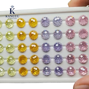 Hot bán 5A Chất lượng cao 8mm trắng Cubic Zirconia đá lỏng tổng hợp pháo hoa cắt giáng sinh trang sức nhà máy trực tiếp - Product Image 1