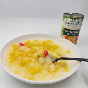 Özel Marka Yeşil Göl Konserve Karışık Meyve Kokteyli Şeftali Ananas Kiraz Armut ve Greyfurt Şurubu ile - 3 Yıl Raf Ömrü 3000g - Product Image 6