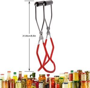 Canning Jar Lifter Tongs Aço Inoxidável Jar Lifter com Borracha Grips para Slip Wide-Boca Clip para Cozinha Restaurante - Product Image 3