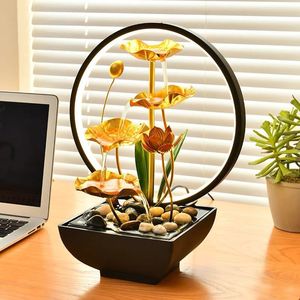น้ำพุตั้งโต๊ะรูปบัวพร้อมไฟแบ็คไลท์ ตกแต่งห้องนั่งเล่น - Product Image 4