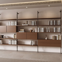 Librería de madera minimalista moderna fácil de montar con diseño modular desmontable 6 estantes ecológicos y duraderos
