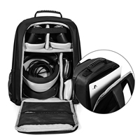 Wasserdichter Nylon-Reißverschluss-Rucksack für PS5/PS5 Slim/PS5 Pro/PSVR2 Konsole und Zubehör für PlayStation 5