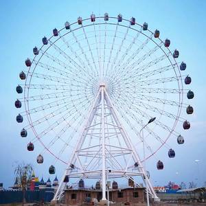 Manèges de fête foraine, grande roue de 65 m, attraction de parc d'attractions en plein air, construction en acier, certifiée CE, haute capacité - Product Image 6