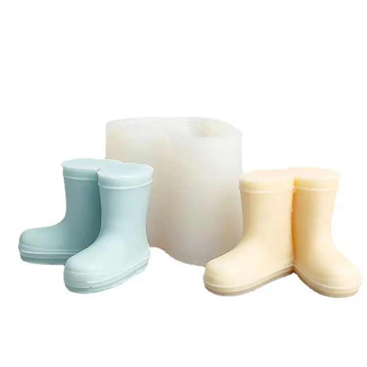 YS Boot Modeling Silicone Candle Mold Gypsum Ornaments Desktop Decorations Casting Mould DIY Aromatherapy Candle Making Tool