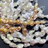 Vente en gros de colliers de perles baroques blanches 1A Perles d'eau douce naturelles Perles baroques irrégulières Perles baroques pour la fabrication de bijoux