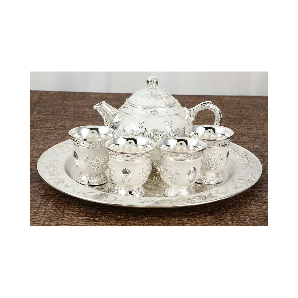 Großhandel Krug Tasse Set Kaffee Tee Sets Silber Antike Kaffees ets