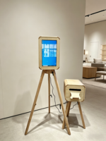 Huanyji Photomaton en bois à double face avec verre trempé, impression instantanée, écran tactile 18,5 pouces, Wi-Fi/Bluetooth