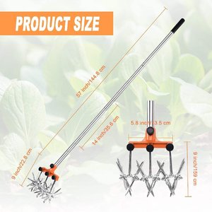 Coltivatore Rotativo, Scarificatore <span class=keywords><strong>per</strong></span> Terreno, Attrezzo <span class=keywords><strong>per</strong></span> Prato, Riparatore Manuale da Giardino, Artefatto <span class=keywords><strong>per</strong></span> Miscelare il Terreno Pre-plantagione - Product Image 6