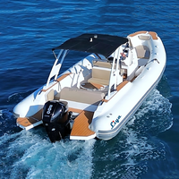Bateau pneumatique Liya de 25 pieds, bateau à rames, bateau en fibre de verre, bateau de pêche