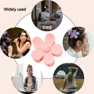 Pinzas de Pelo con Flores Coloridas de 7cm, Pinzas de Pelo Medianas con Flores de Huevo, Pinzas de Plástico para el Cabello, Accesorios para el Cabello para Niñas - Product Image 6