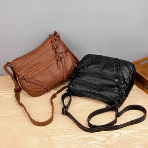गर्म बिक्री नरम चमड़े का हैंडबैग बड़ी पुरानी महिला चमड़े की यात्रा बैग