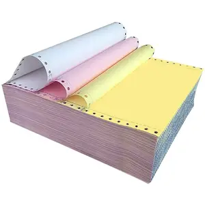 制造商241毫米2层3层粉色/白色/蓝色电脑连续A4纸Ream Ncr无碳纸