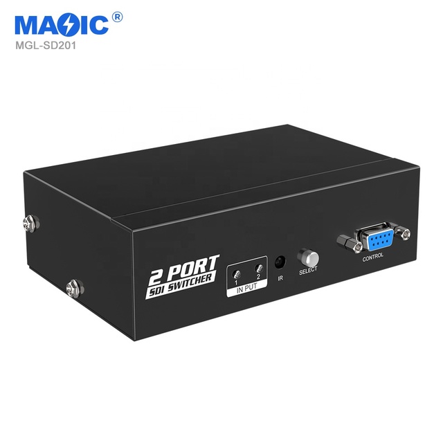 Full HD 1080P SD 3G-SDI Switch 1440P Video Switcher 2 Input 1 Out for Monitor with RS232 Control SDI Switch