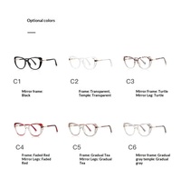 Gafas de Moda con Bloqueo de Luz Azul 2274, Montura Óptica TR90 con Tinte Degradado Original, Ligeras, Elegantes y Modernas