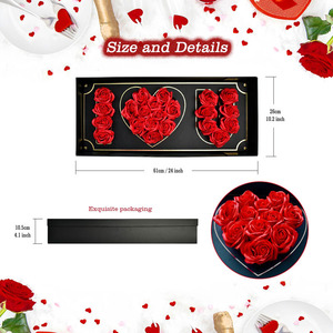 Lussuosa Scatola Portagioie Quadrata con Sapone Artigianale a Forma di Rosa, Design 'I for U' per Celebrazioni Romantiche, <span class=keywords><strong>Festa</strong></span> <span class=keywords><strong>della</strong></span> <span class=keywords><strong>Mamma</strong></span>, San Valentino - Product Image 3