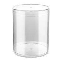 Boîte en plastique transparente ronde de 1 mm d'épaisseur, personnalisable, pour noix, bonbons, gâteaux à étages, emballage alimentaire, modèle PS JNH-8510