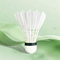 Volant de badminton hybride professionnel de tournoi en plumes d'oie de classe B et liège sandwich double couche - Usine OEM