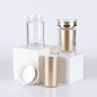 Vente en gros de flacons vides transparents pour produits de santé, flacons à capsules, flacons personnalisés en acrylique pour produits de santé, flacons avec pompe pulvérisatrice