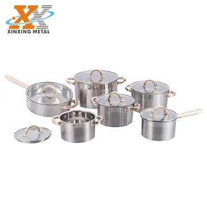 Buy Directly From Factory Stainless Steel Cooking Pot And Pan Set Cookware Set