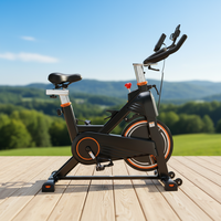 Vélo de spinning professionnel avec écran LCD, capacité de charge de 120 kg et volant d'inertie de 10 kg, idéal pour la maison