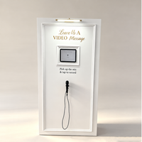 Panneau rectangulaire pliable en PVC blanc pour événements de mariage, cabine vidéo de mariage, panneau de livre d'or audio