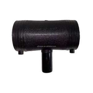 אביזרי אלקטרופיוז'ן שחורים PN16 PE100/80 	 מחבר צינור מפחית DN90x50 90 מ\\\"מ-50 מ\\\"מ 	 אביזרי צנרת HDPE מפלסטיק למערכת אינסטלציה - Product Image 2