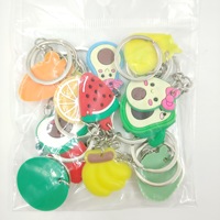 Fruit Family Geëmbosseerde 2D Zachte PVC Sleutelhangers Als Gepersonaliseerde Cadeaus Voor Kinderen