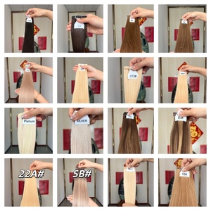 Stock 18-24 Inch Butterfly Genius Weft Hair Extensions Thin Soft Virgin Human Double Drawn Full <strong>Ends</strong> Highlight - Product Image 6