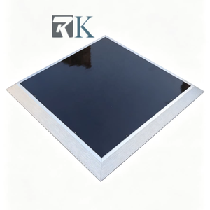 Piso Portátil para Pista de Baile, Bodas y Eventos, con Plataforma Negra y Bordes de Aluminio - Product Image 1