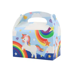 New one-piece candy box European biscuit box Unicorn Packaging Box Carrying Cartons for Baked Dessert Packaging