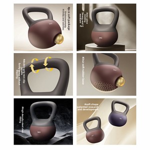 Kettlebell silencieux antidérapant en PVC souple, rempli <span class=keywords><strong>de</strong></span> sable, pour femmes, entraînement à domicile, levage des fessiers, perte <span class=keywords><strong>de</strong></span> graisse, équipement <span class=keywords><strong>de</strong></span> fitness pour la force - Product Image 3