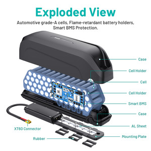 Batterie de vélo électrique haute capacité 6 broches 48V 20Ah 20.8Ah, pack de batteries au lithium 21700, chargeur de batterie de vélo de montagne électrique BMS 45A - Product Image 5