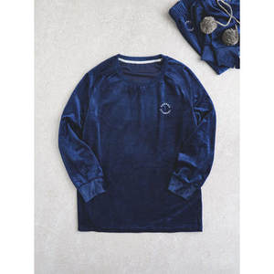 M velluto blu per camicette e camicie da donna lussureggianti - Product Image 1