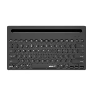 Großhandel apple tastatur windows-AJAZZ 320i 2021 Neue drahtlose BT-Verbindung mit mehreren Geräten Schlanke tragbare Tastatur Runde Taste Optional Android IOS Windows