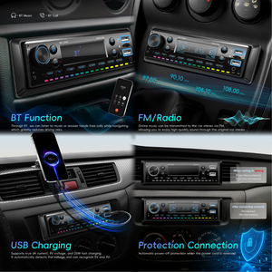 Podofo Xe MP3 Máy Nghe Nhạc Trong-<span class=keywords><strong>Dash</strong></span> 1 DIN Đài Phát Thanh Xe Hơi Với Valcd Màn Hình USB Sạc/AUX-IN/Bt/U Đĩa/TF Thẻ Stereo ODM/OEM - Product Image 2