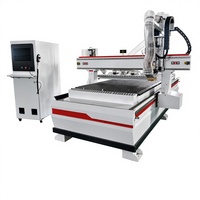 Routeur CNC bois 1325 3 axes avec contrôle Syntec/Mach3/DSP, table à vide ATC PLC, machine de nesting avec pompe à moteur pour la fabrication de meubles en bois